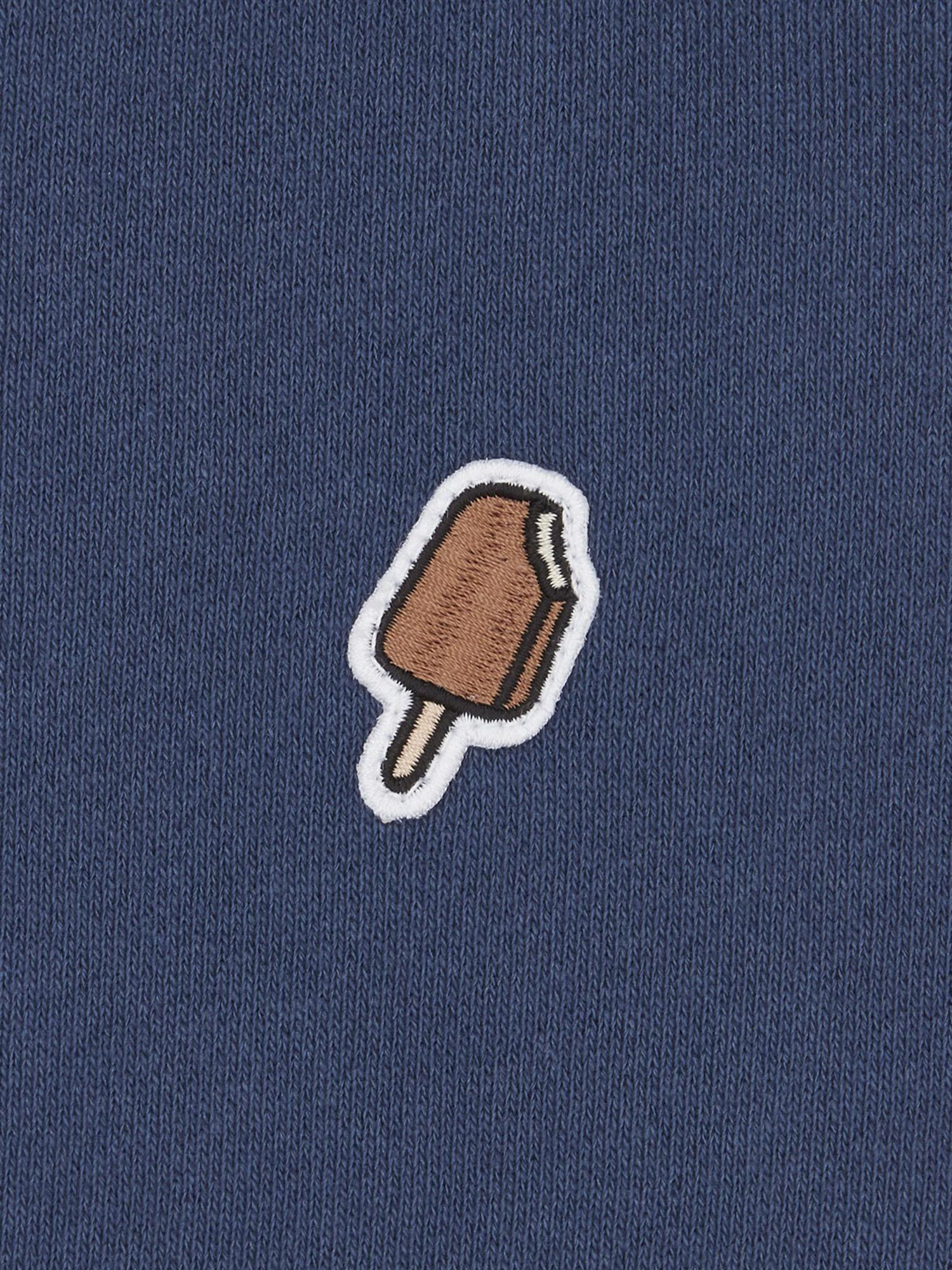 FELPA GRADIENT SMILEY IN COTONE CON LOGO IC25344 NAVY ICECREAM 
