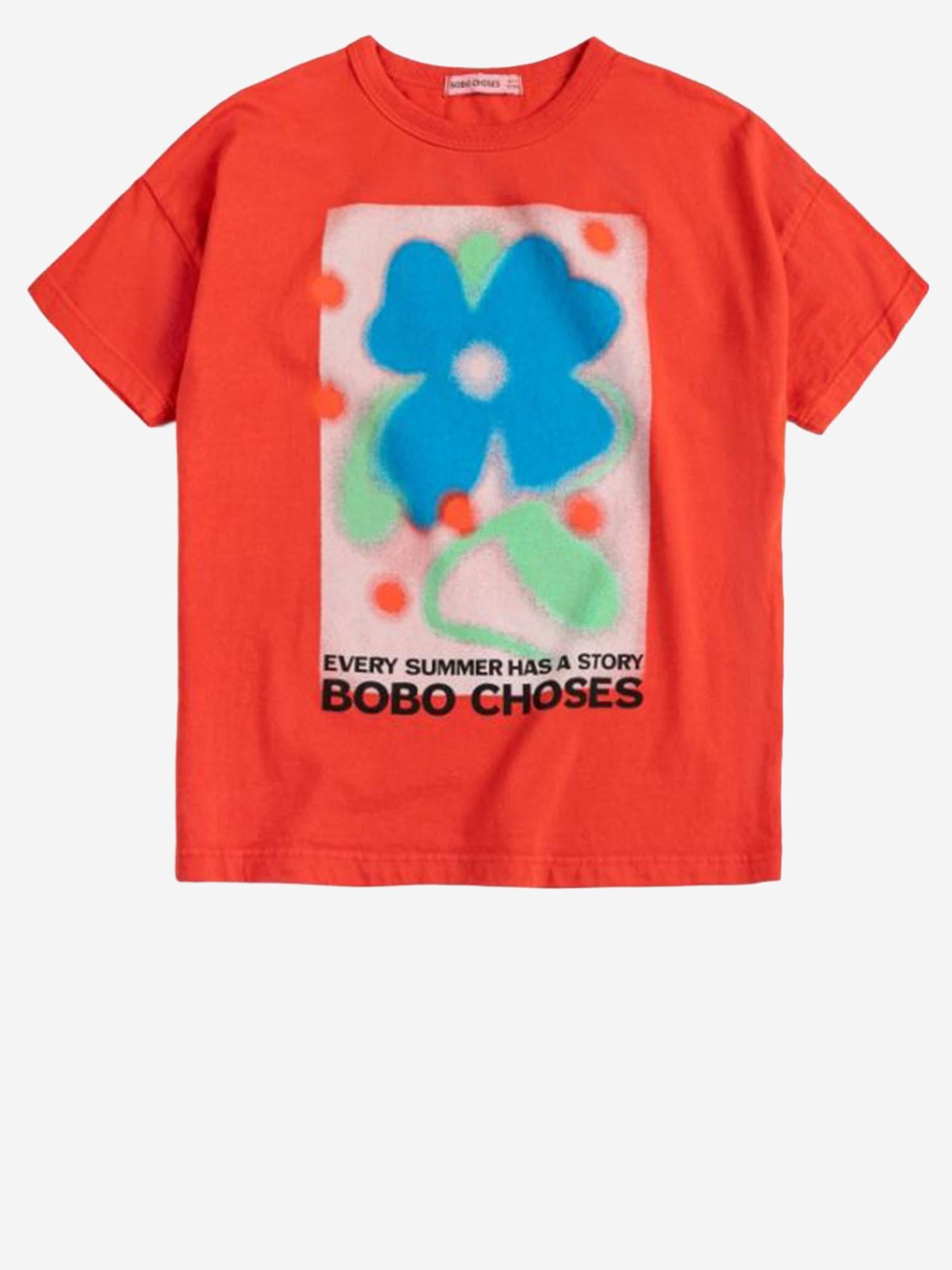 T-SHIRT IN COTONE CON LOGO B126AC012 RED BOBO CHOSES KIDS 