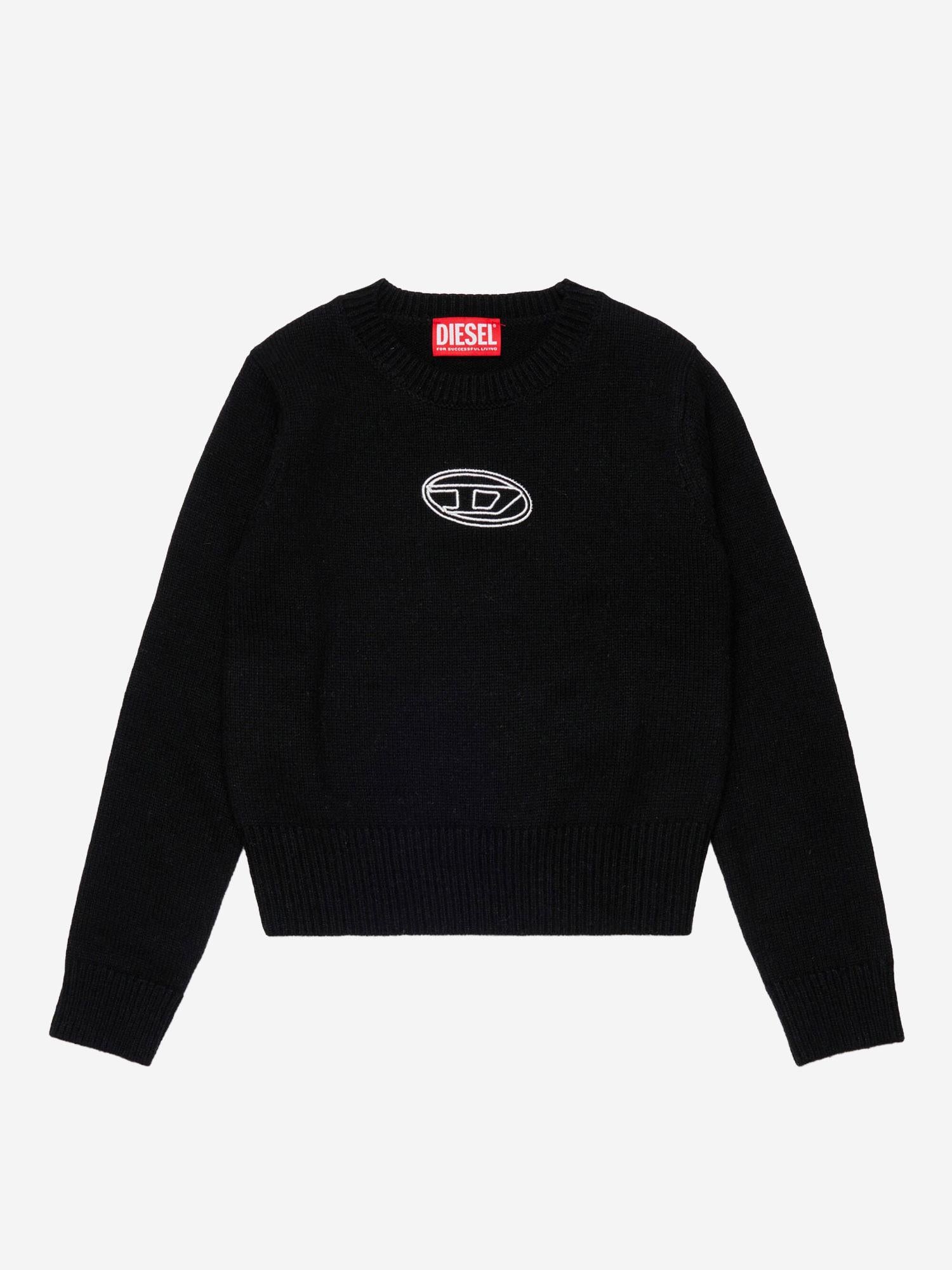 MAGLIONE IN MISTO VISCOSA CON LOGO J02435 KYAYXK900 DIESEL KIDS 