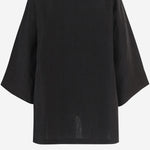 TOP JUNIA IN LINO 10843W4357 BLK THE ROW 