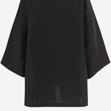 TOP JUNIA IN LINO 10843W4357 BLK THE ROW 