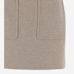 MINIGONNA IN LANA E CASHMERE 841139 V3OO02783 BOTTEGA VENETA 