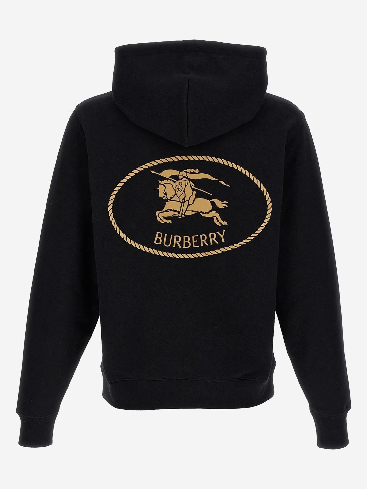 FELPA IN COTONE CON LOGO 8112807 BLACK BURBERRY 