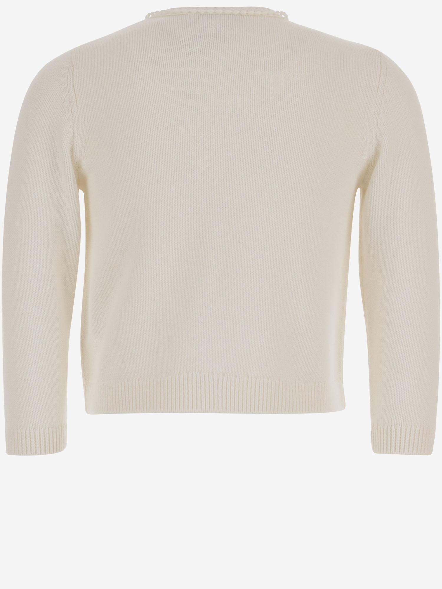 CARDIGAN IN COTONE E CASHMERE S06XCAK00013 008 BONPOINT KIDS 