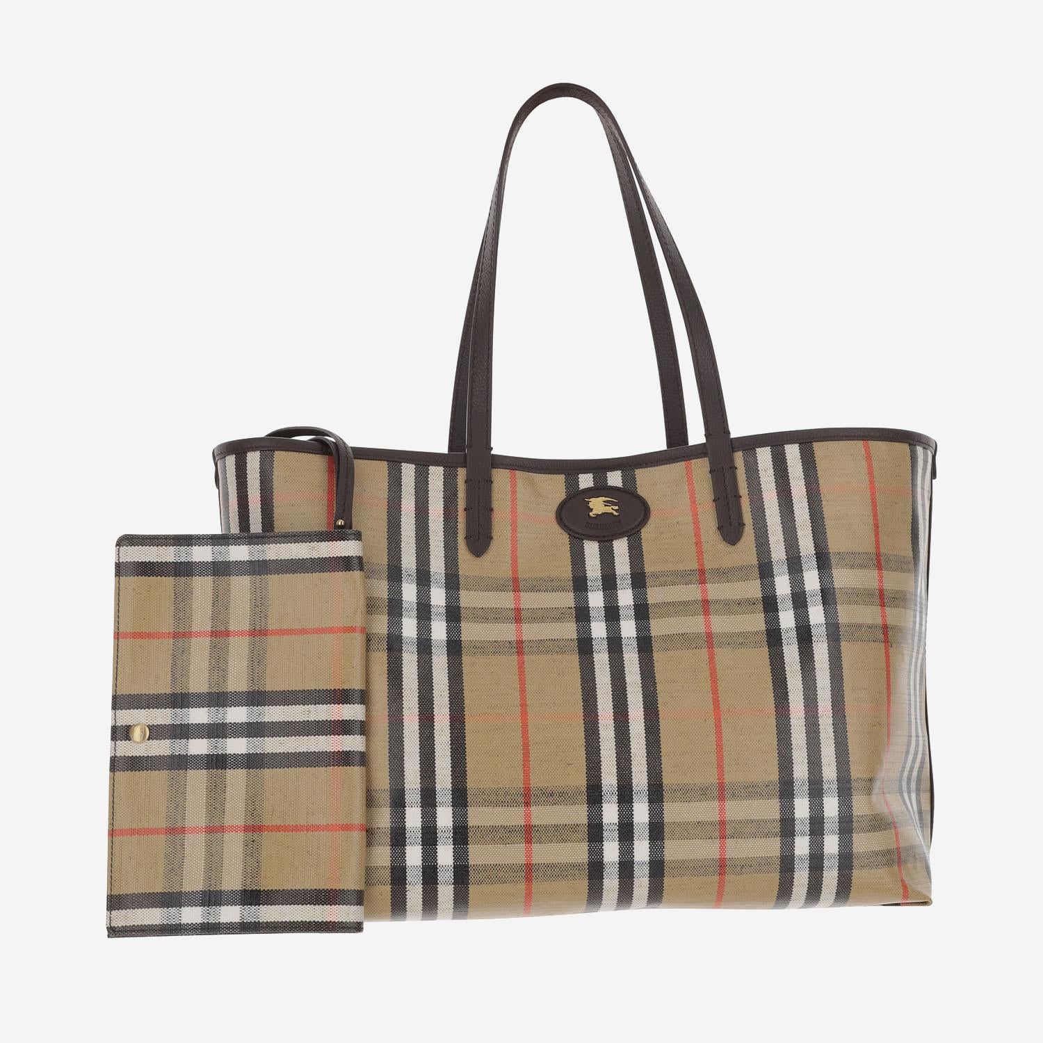 Borsa Tote Highlands media 8112222 SAND BURBERRY 