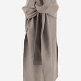 GONNA INCROCIATA IN LANA CON NODO 6252K21156 PEATMELANGE CARVEN 