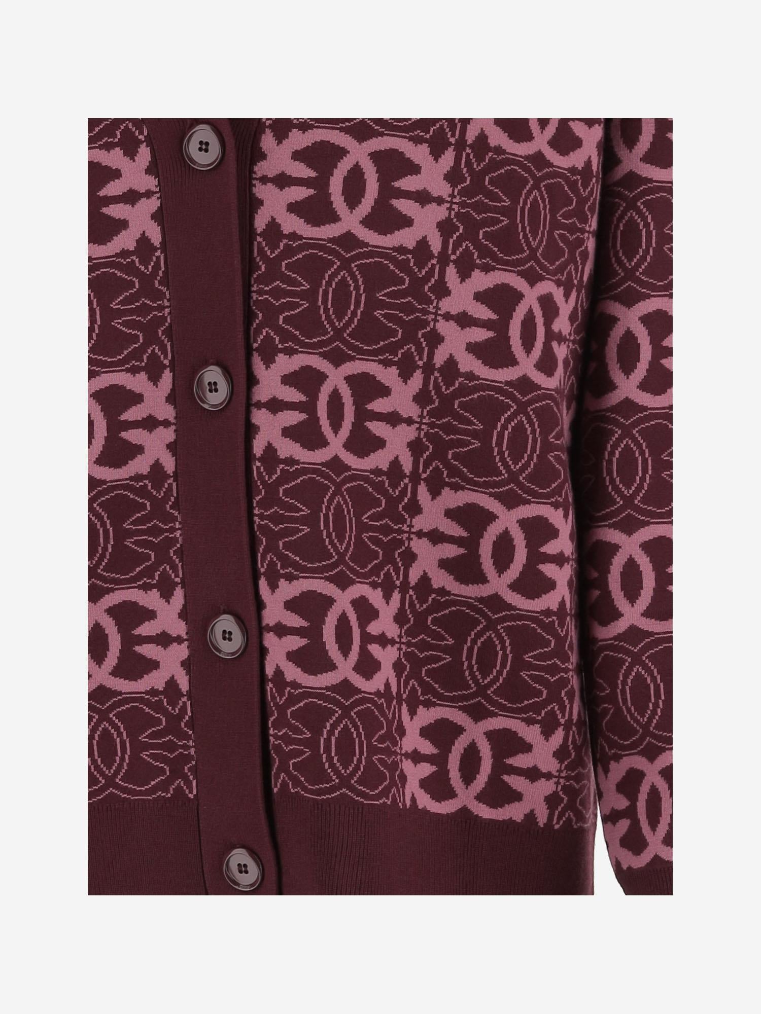 MAGLIA LOVE BIRDS IN MISTO VISCOSA 106042 A2YDRW2 PINKO 