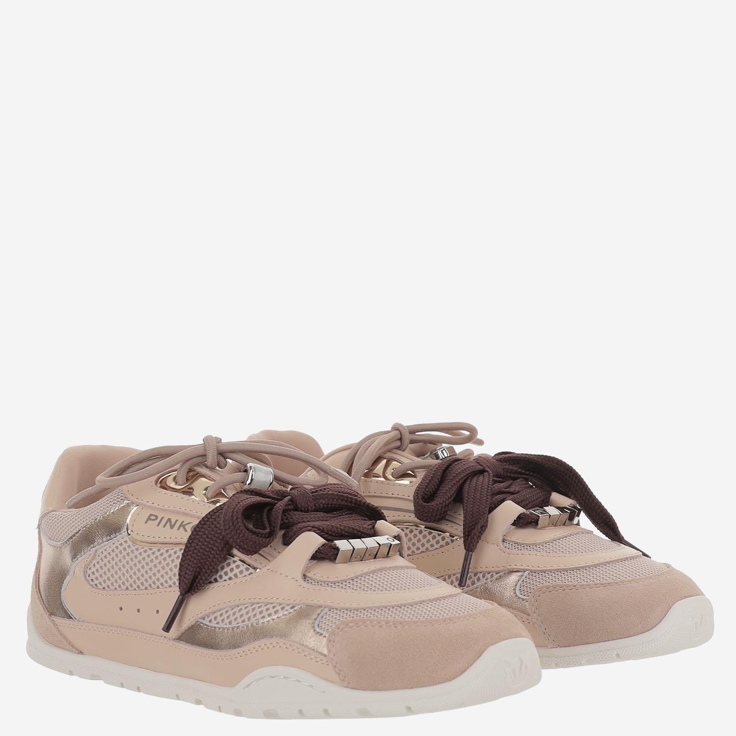 SNEAKERS YULIA IN PELLE E MESH CON LACCI BICOLORE SS0185 P020P26 PINKO 