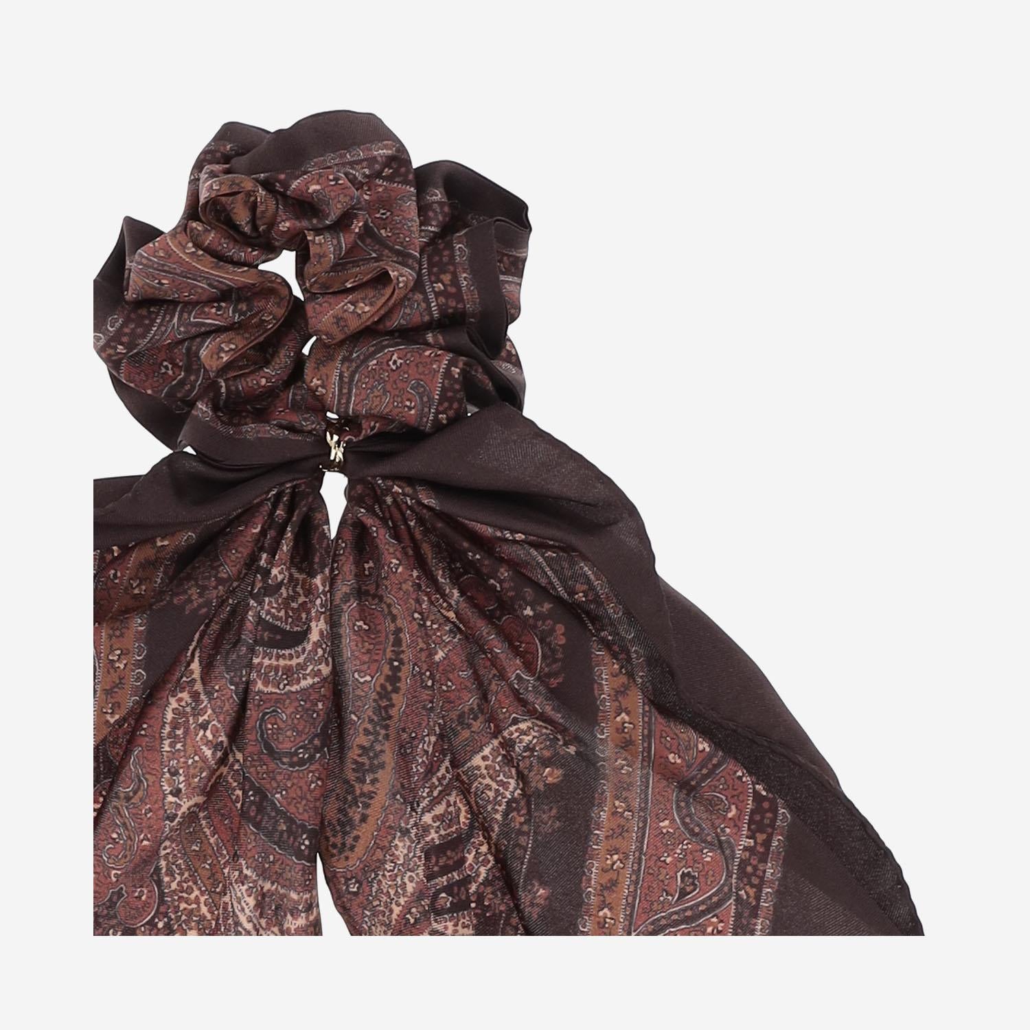 SCRUNCHIE CASSANDRE IN TWILL DI SETA 823467 3YR756389 SAINT LAURENT 