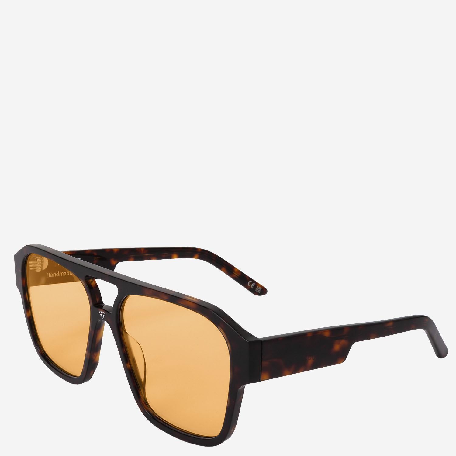 OCCHIALI DA SOLE CON LOGO DOPPIOPONTE HAVANAORANGE FACE HIDE 