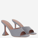 SANDALI LUPITA IN TESSUTO E PELLE LUPITASLIPPER 95BLUEWHITE AMINA MUADDI 