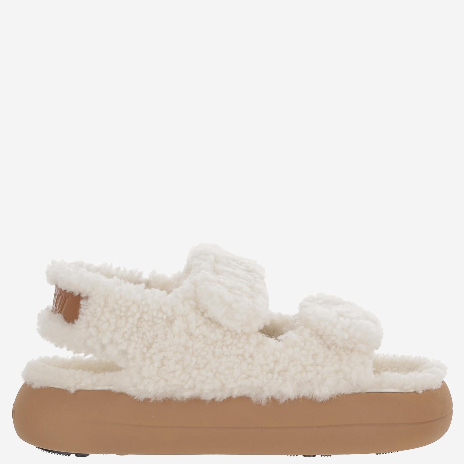 SANDALI IN SHEARLING CON SUOLA SPESSA 2420020 H017 MOON BOOT 