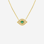 collana  GREEN MAJESTIC EYE CO429G GOLD MYA BAY 