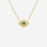collana  GREEN MAJESTIC EYE CO429G GOLD MYA BAY 