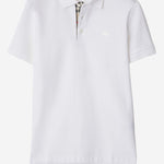 POLO IN COTONE CON LOGO 8126937 WHITE BURBERRY 