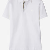 POLO IN COTONE CON LOGO 8126937 WHITE BURBERRY 