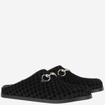 Mules in viscosa e cupro con Morsetto 837130 FAEUF1000 GUCCI 