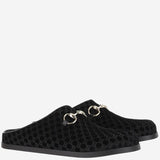 Mules in viscosa e cupro con Morsetto 837130 FAEUF1000 GUCCI 