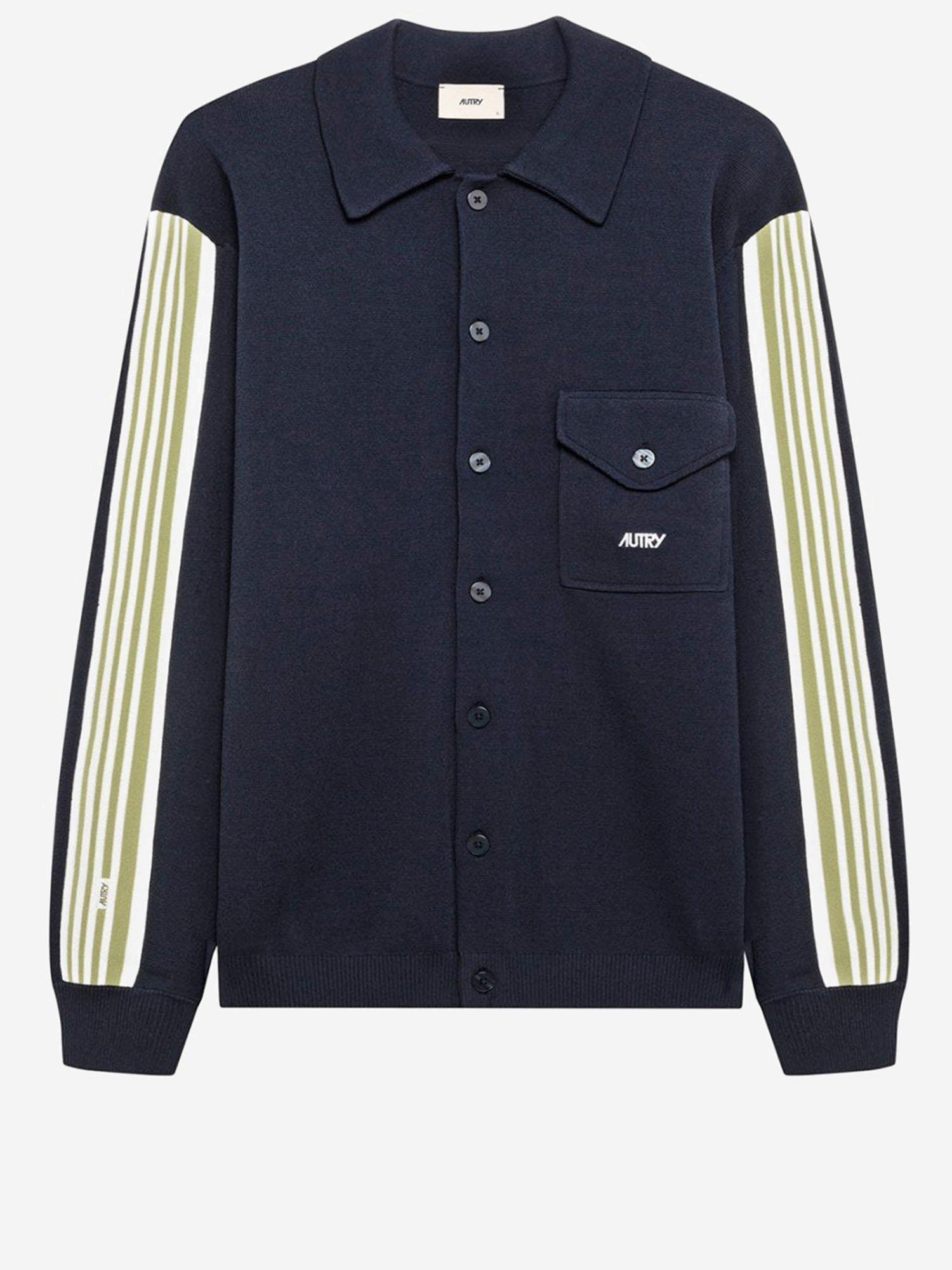 GIACCA IN MISTO VISCOSA CON LOGO JAPM026B KNITBLUE AUTRY 