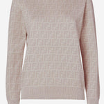 MAGLIA JUMPER IN LANA E SETA FZXE39 AYM1F1UKC FENDI 