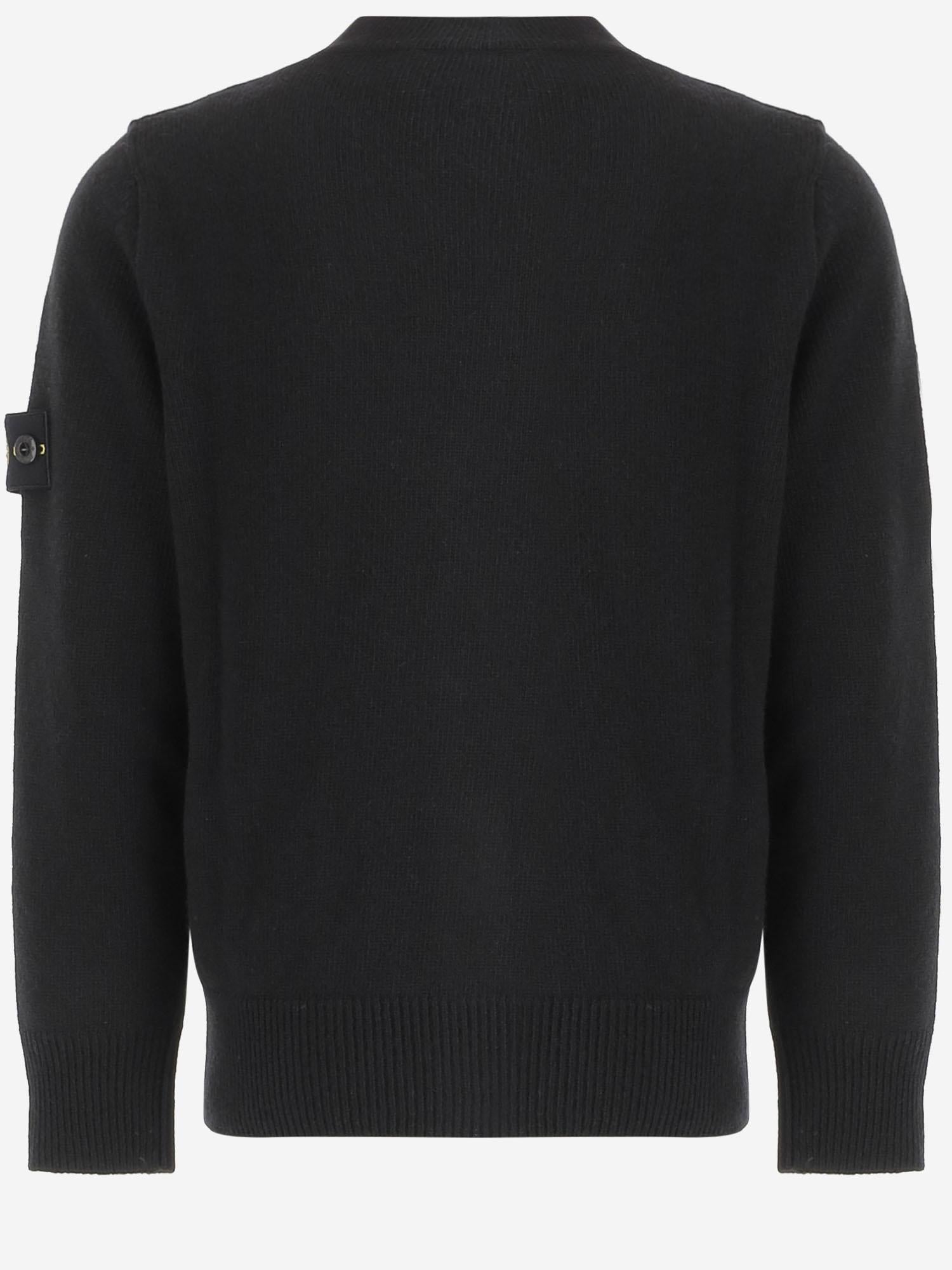 CARDIGAN IN MISTO LANA CON LOGO 5100001 S00M1V0029 STONE ISLAND KIDS 