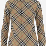 CAMICIA IN COTONE CON MOTIVO CHECK 8122443 SANDIPCHECK BURBERRY 