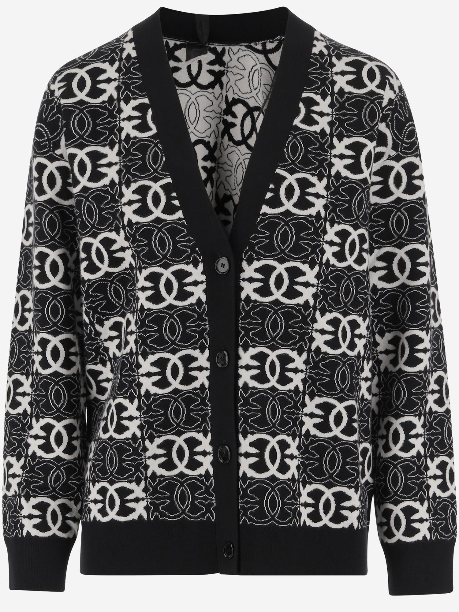 MAGLIA LOVE BIRDS IN MISTO VISCOSA 106042 A2YDZZ2 PINKO 