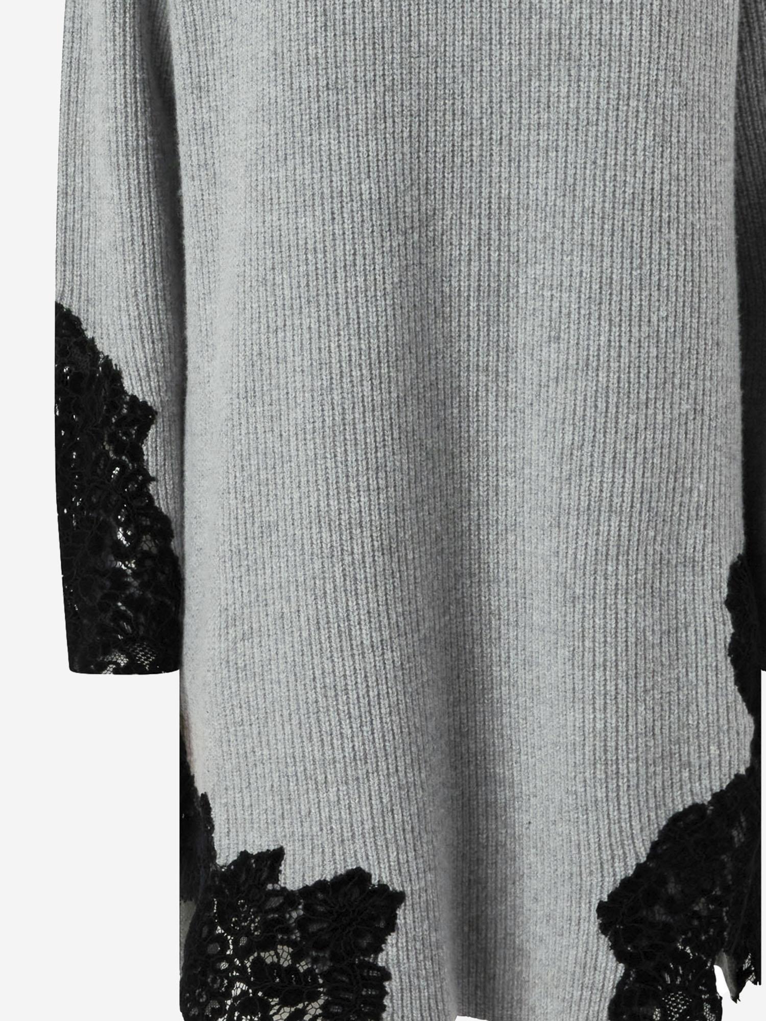 Abito corto in maglia con pizzo 105504 A2R1II2 PINKO 