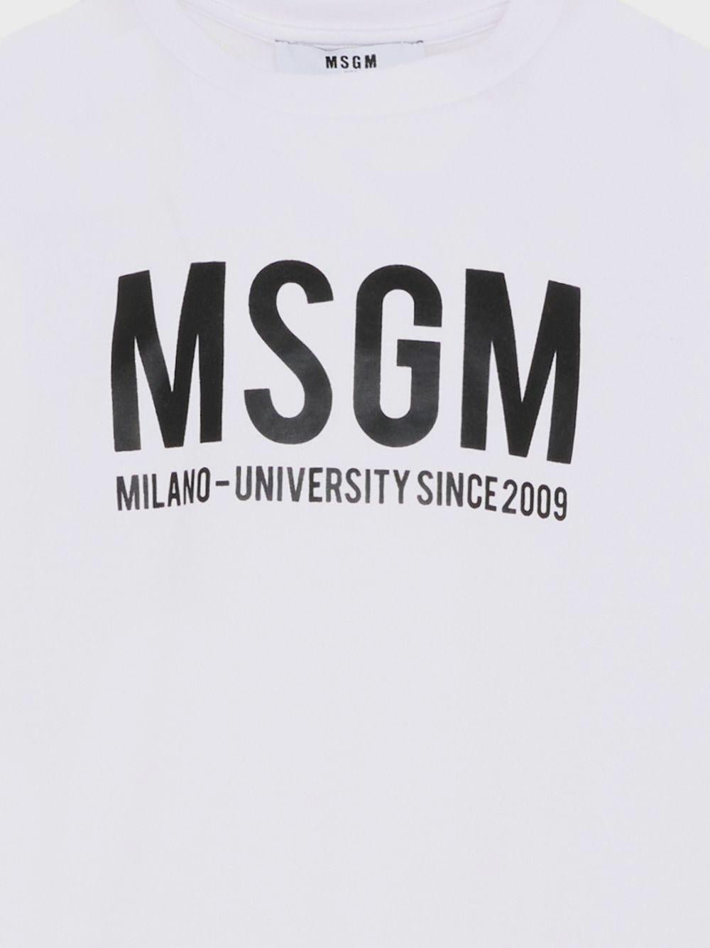 T-SHIRT IN COTONE CON LOGO S6MSJUTH051 001 MSGM KIDS 