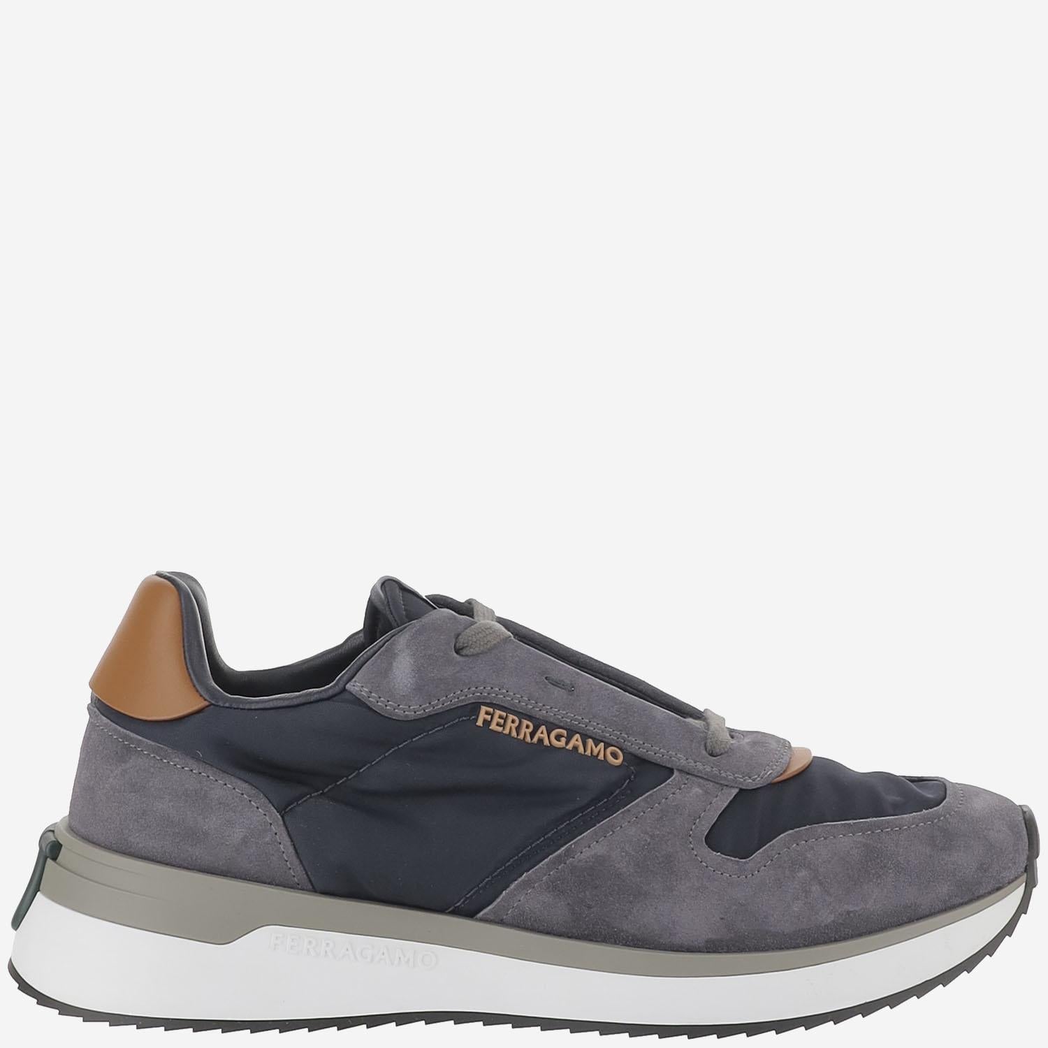 Sneakers in pelle 02A130 002DARKRAINNAVYE013NATURALE SALVATORE FERRAGAMO 