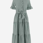 ABITO IN COTONE A RIGHE CON COLLO ARRICCIATO 4394 48510132 F.IT 