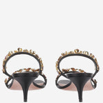 SANDALI VITTORIA CON APPLICAZIONI FLOREALI VITTORIASLIPPER 55BLACKMULTICOLOR AMINA MUADDI 