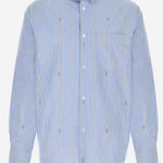 CAMICIA IN POPELINE DI COTONE A RIGHE 852714 ZAUBA4061 GUCCI 