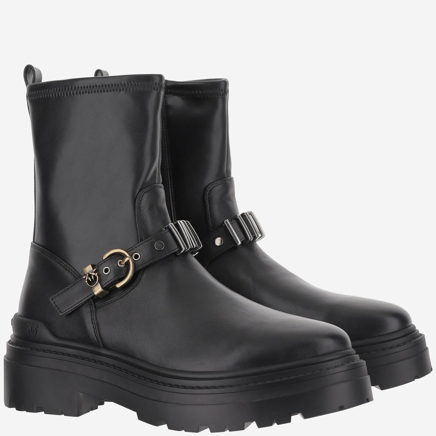 STIVALETTI MIA 27 IN PELLE SD0447 P061Z99 PINKO 