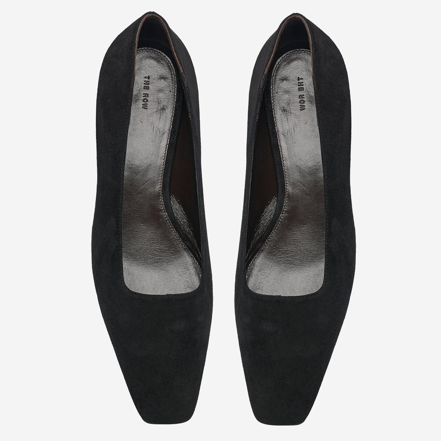 SCARPE CON TACCO JUNE IN SUEDE F1845L303 BLK THE ROW 