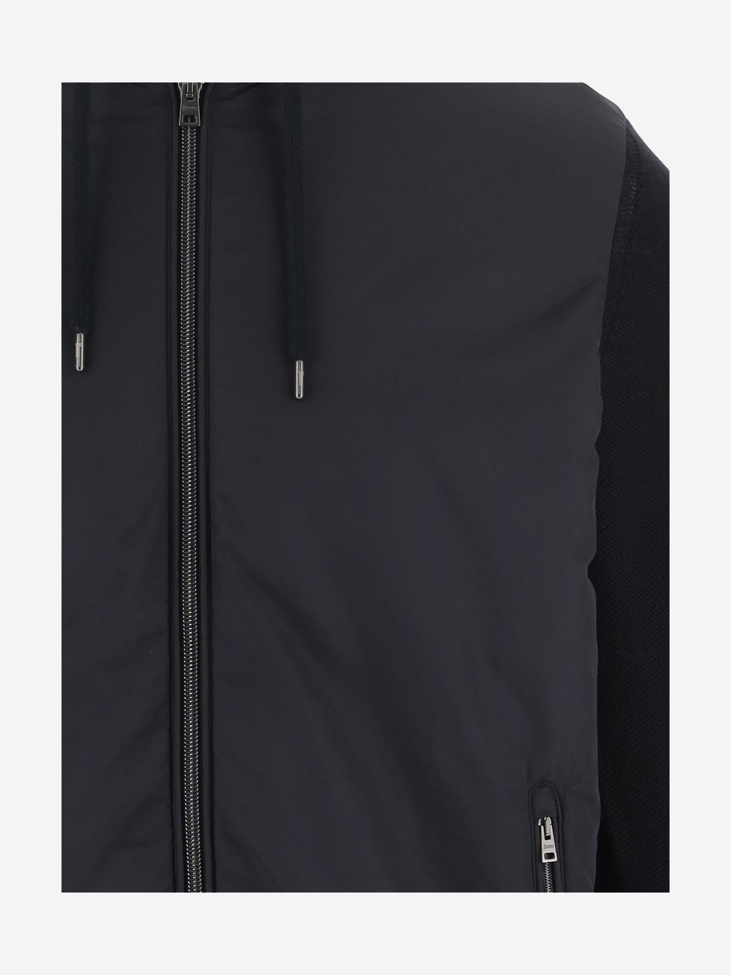 GIUBBOTTO CON CAPPUCCIO IN COTONE E NYLON MC000168U 720569201 HERNO 