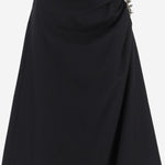 GONNA IN LANA CON DRAPPEGGIO E APPLICAZIONE DECORATIVA 010880 2193509 DRIES VAN NOTEN 