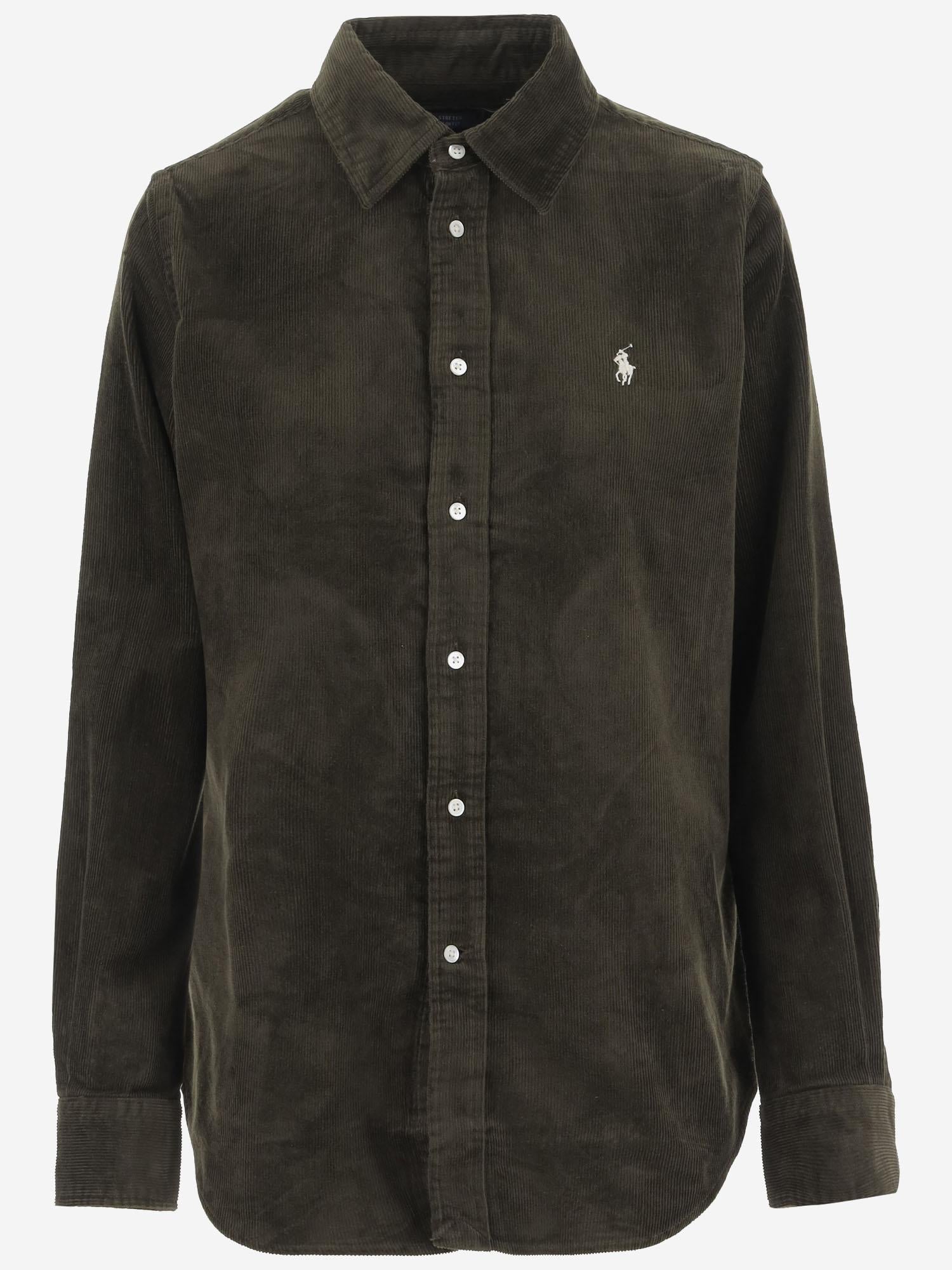 CAMICIA IN VELLUTO DI COTONE STRETCH 211971526 001 POLO RALPH LAUREN 