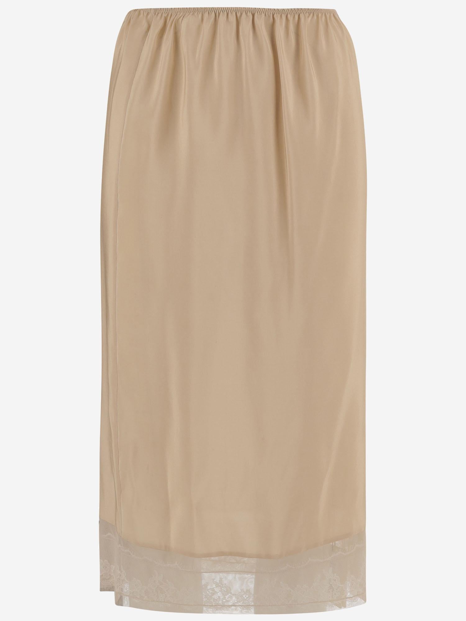 GONNA IN SETA CON ORLO IN PIZZO 6261K21189 CarvenNude CARVEN 