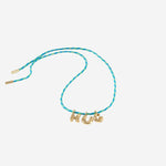 BRACCIALE IN TESSUTO E METALLO BUBBLELETTERSGOLDPLATED HUG SORBET ISLAND 