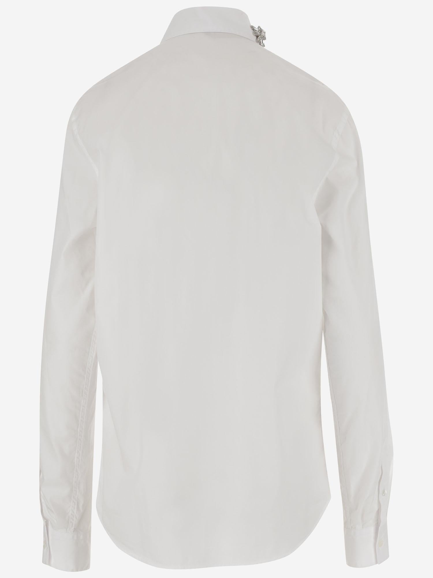 CAMICIA IN COTONE CON DECORAZIONE FLOREALE G021 62181101 N 21 