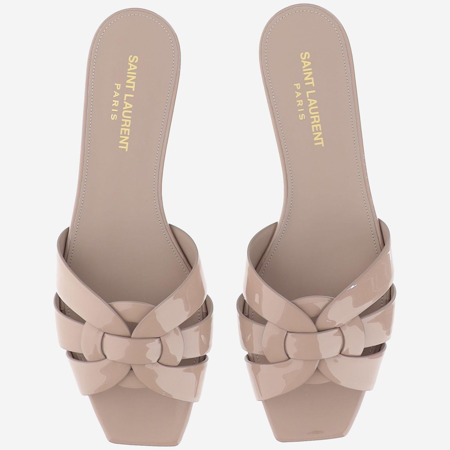 SANDALI NU PIEDS 05 STRAPPY IN PELLE LUCIDA 571952 B8I009935 SAINT LAURENT 