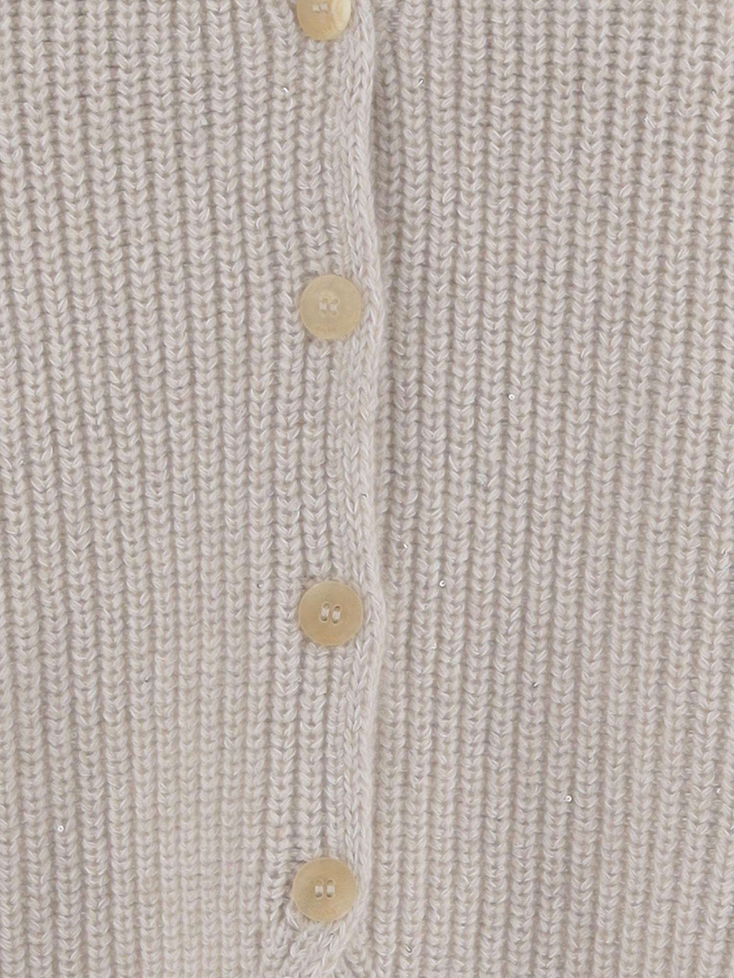 GILET IN MISTO CASHMERE E COTONE CON PAILLETTES KNVS2696 263 ARCH4 