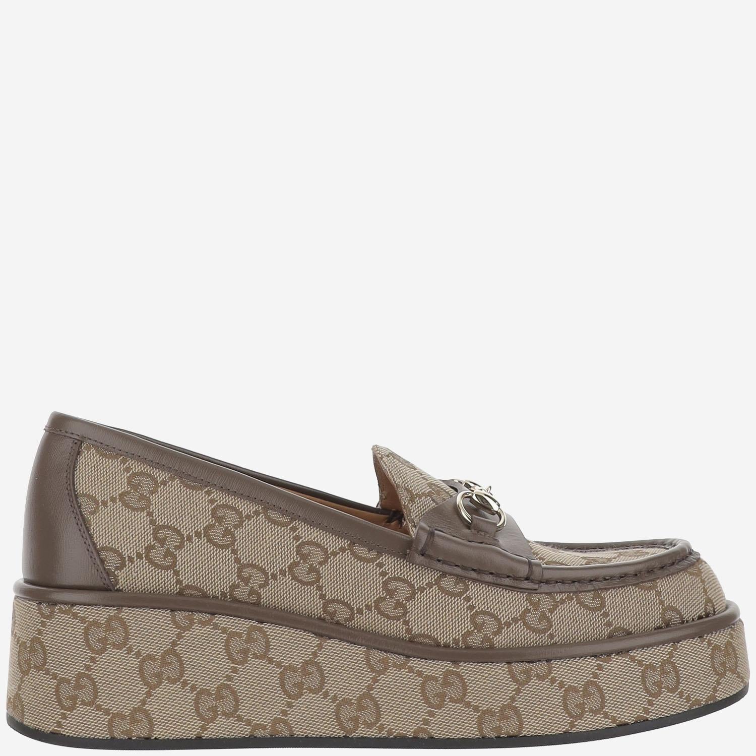 Mocassini con zeppa Horsebit 794316 FADC19741 GUCCI 