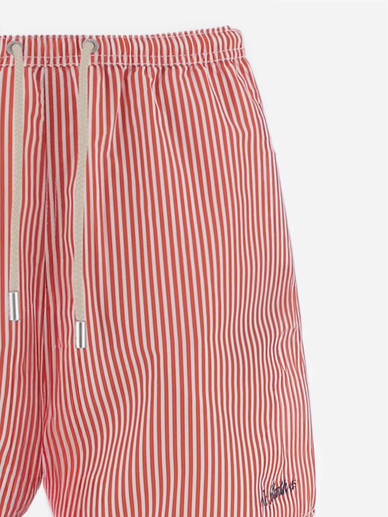 SHORTS DA BAGNO IN NYLON CON MOTIVO A RIGHE SYR0001 04067L MC2 SAINT BARTH 