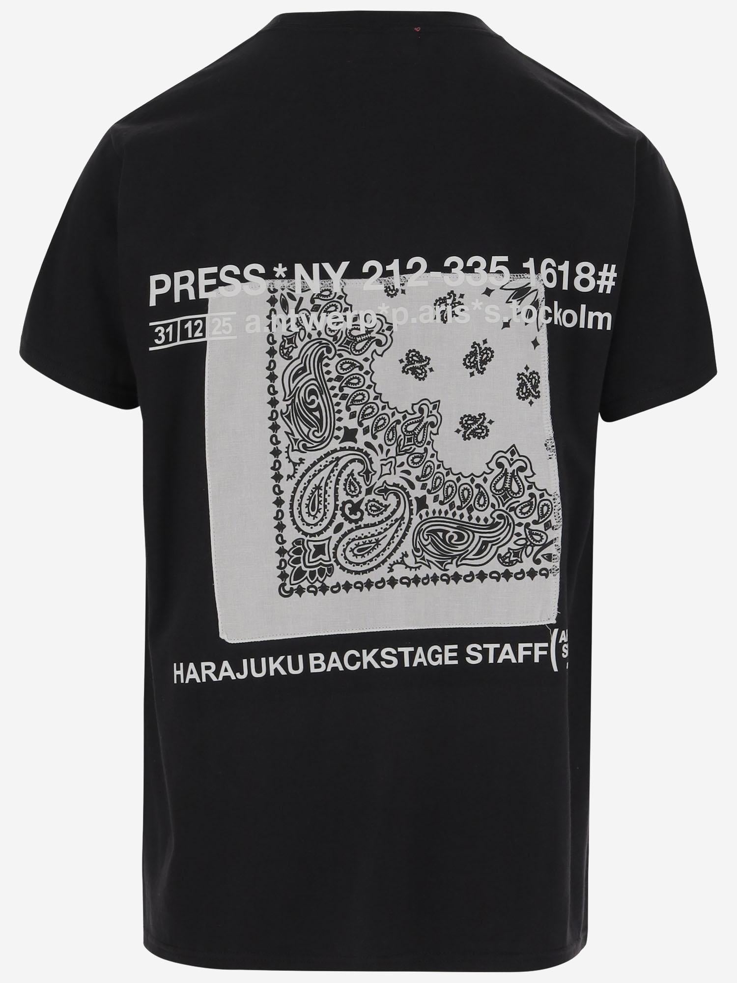 T-SHIRT IN COTONE CON LOGO TRAIN BLACK APRES SURF 