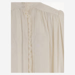 BLUSA OVERSIZE CON VOLANT IN JACQUARD DI SETA CH25WHT40323 107 CHLOE 