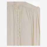 BLUSA OVERSIZE CON VOLANT IN JACQUARD DI SETA CH25WHT40323 107 CHLOE 
