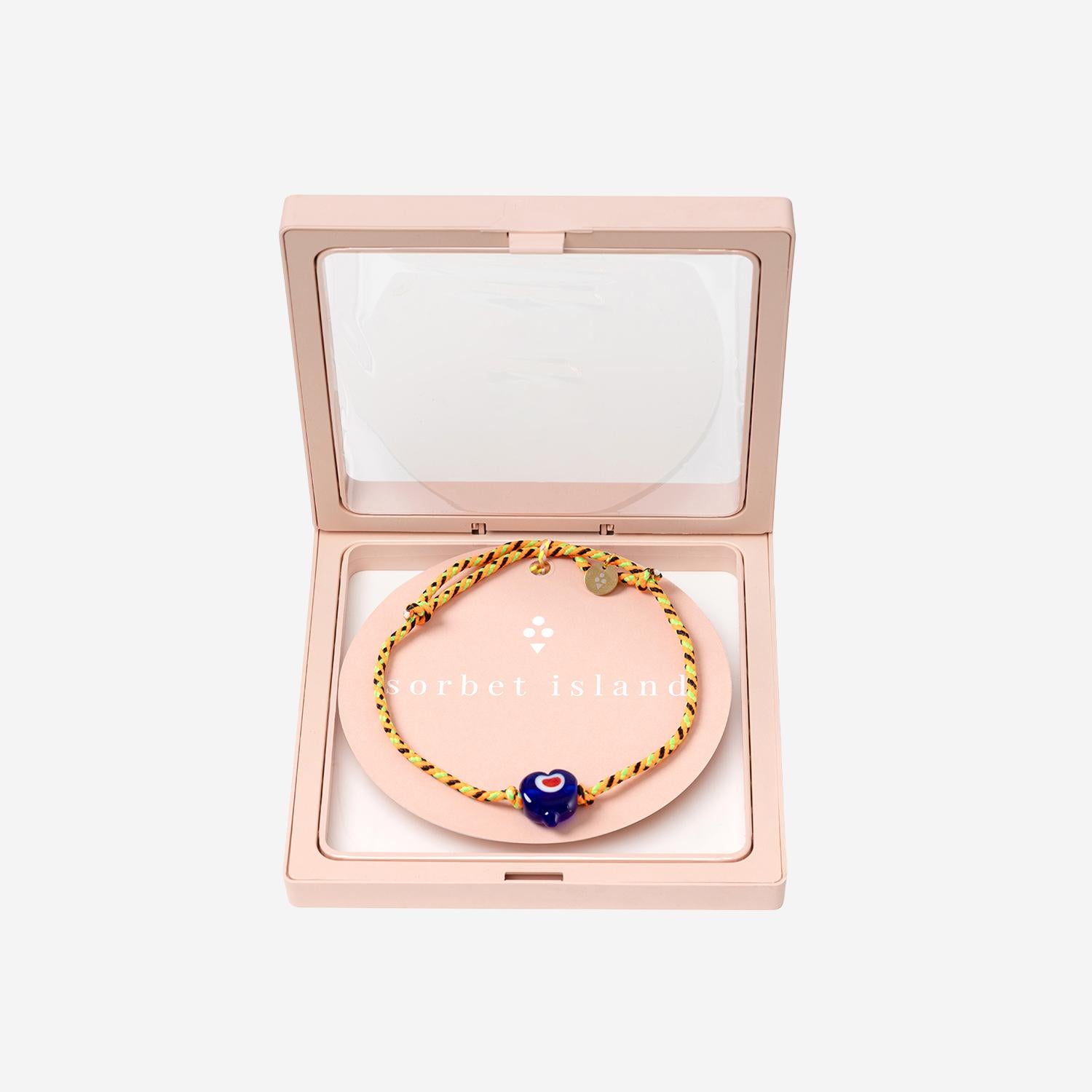 Bracciale Guardian con perla in vetro GUARDIANHEARTGLASS DARKBLUE SORBET ISLAND 