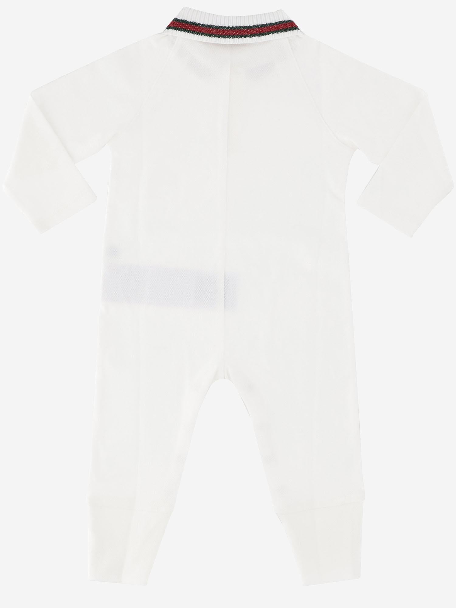 TUTINA IN COTONE STRETCH CON WEB 825183 XJHAM9024 GUCCI KIDS 